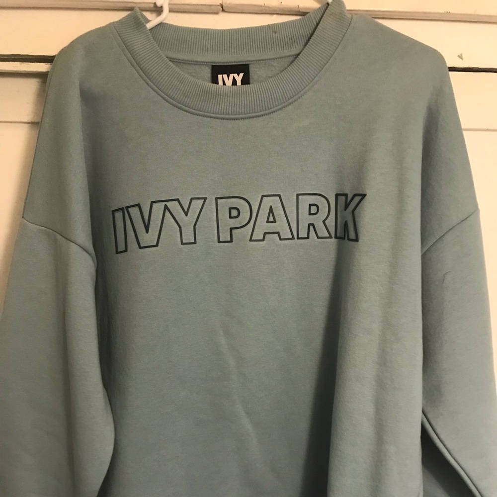 Ivy Park sea foam green sweatshirt top